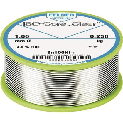 FELDER Löttechnik ISO-Core Clear Sn100Ni+ Bleifrei - Lötdraht 1 mm 250 g