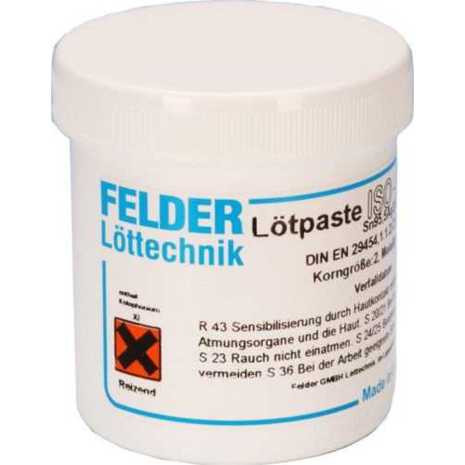 FELDER Löttechnik ISO Cream Clear Sn96,5Ag3Cu0,5 - Bleifreie 250 g Lötpaste