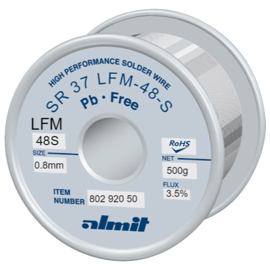 Almit SR-37 LFM-48 S 0,8 mm 500 g - Lötdraht