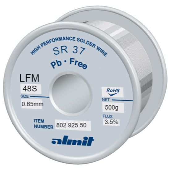 Almit SR-37 LFM-48 S 0,65 mm - Lötdraht 500 g