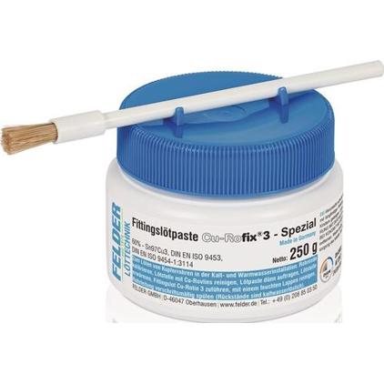 FELDER Löttechnik Cu-Rofix 3-Spezial - DVGW-zugelassene Fittingslötpaste 250 g