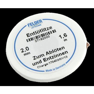 FELDER Löttechnik Entlötlitze 1540269 - Halogenfreie 2,0 mm Entlötlitze