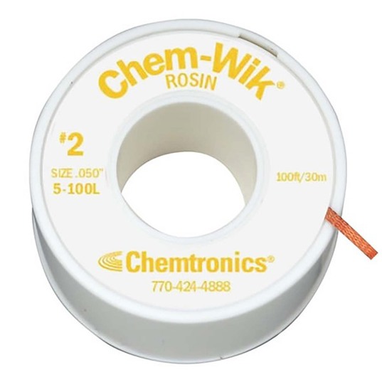CHEMWIK Entlötlitzenkupfergeflecht 5-100L 1,5 mm - Entlötlitze 30 m